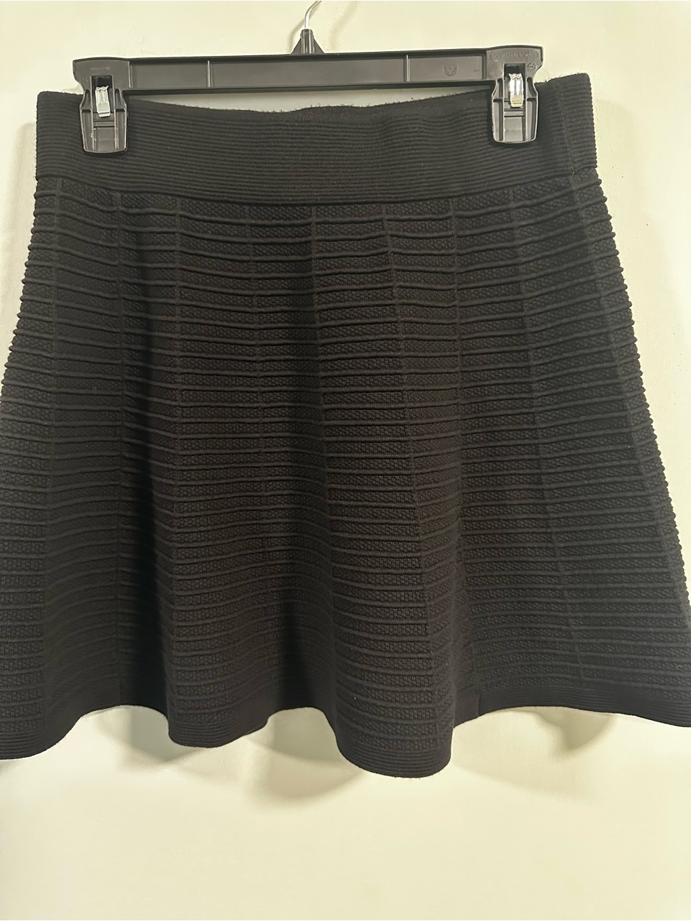 Women's Loft Black Textured A-Line Skirt